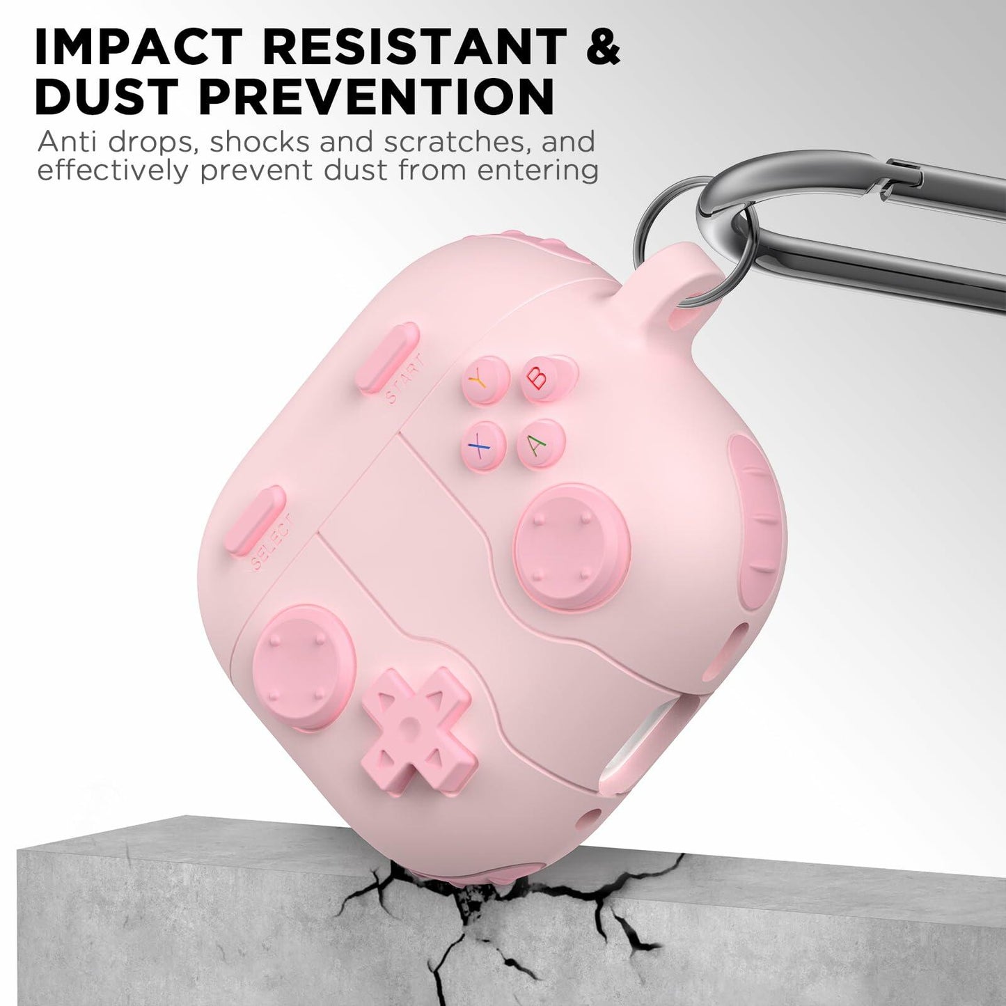 AirPods 4th Gen Case Shockproof Silicone with Cleaner Kit & Keychain Pink