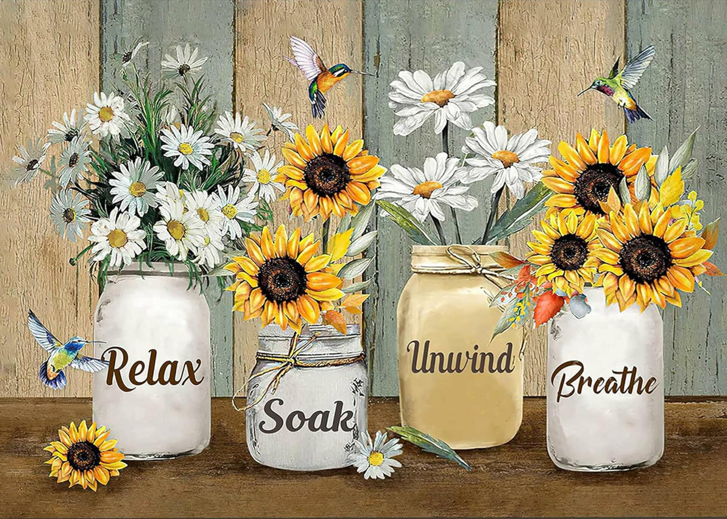 Sunflower 5D Diamond Painting Kit for Adults - DIY Full Drill 12x16in