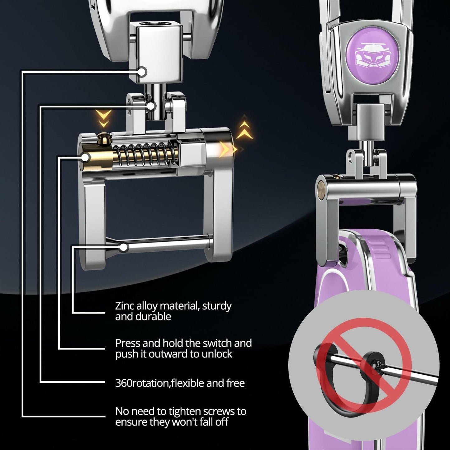 QfungYe Chevy Key Fob Cover w/ Keychain – No Screw, Fits Multiple Models