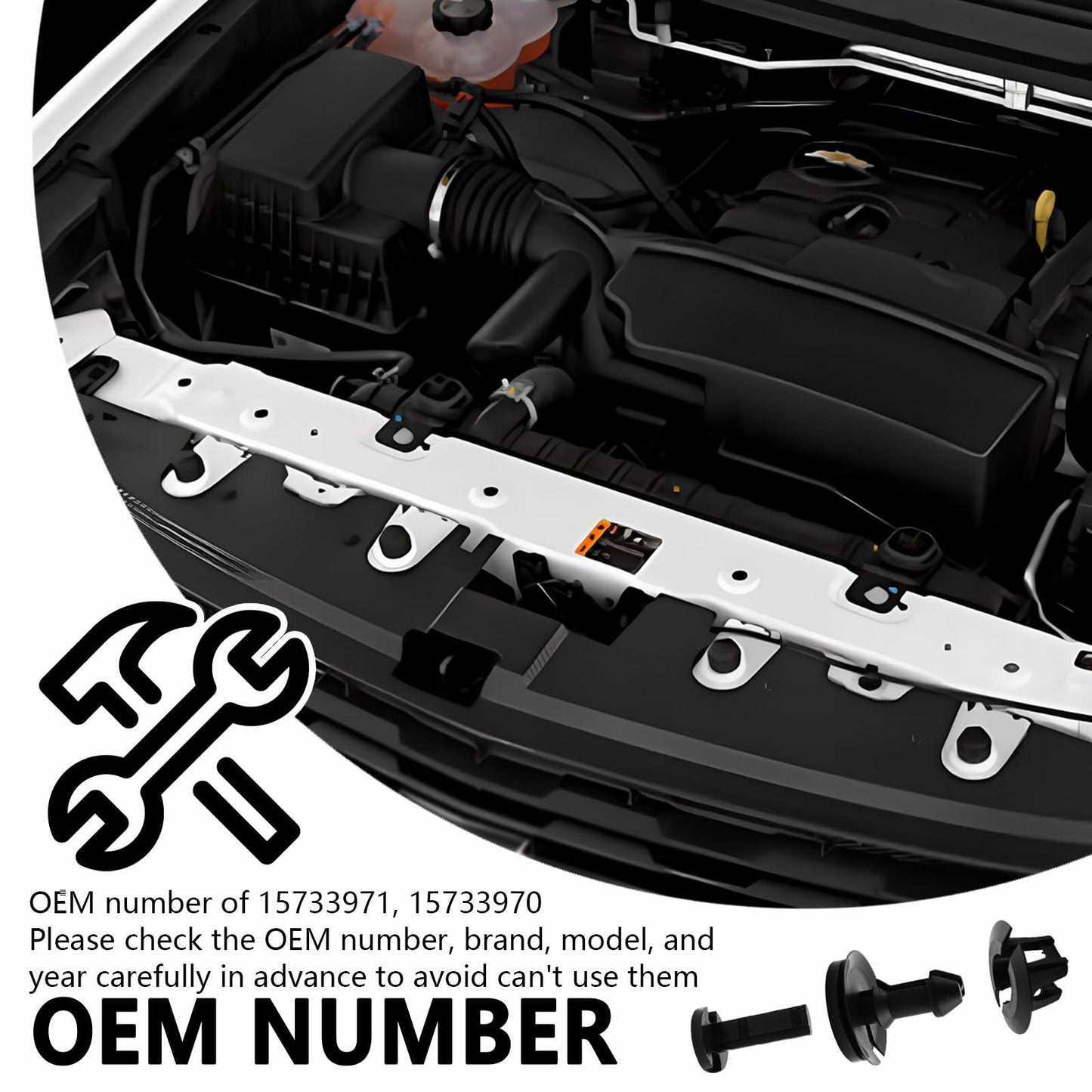 15-Pc Front Bumper & Splash Shield Retainer Clips Set – OEM 15733971/15733970