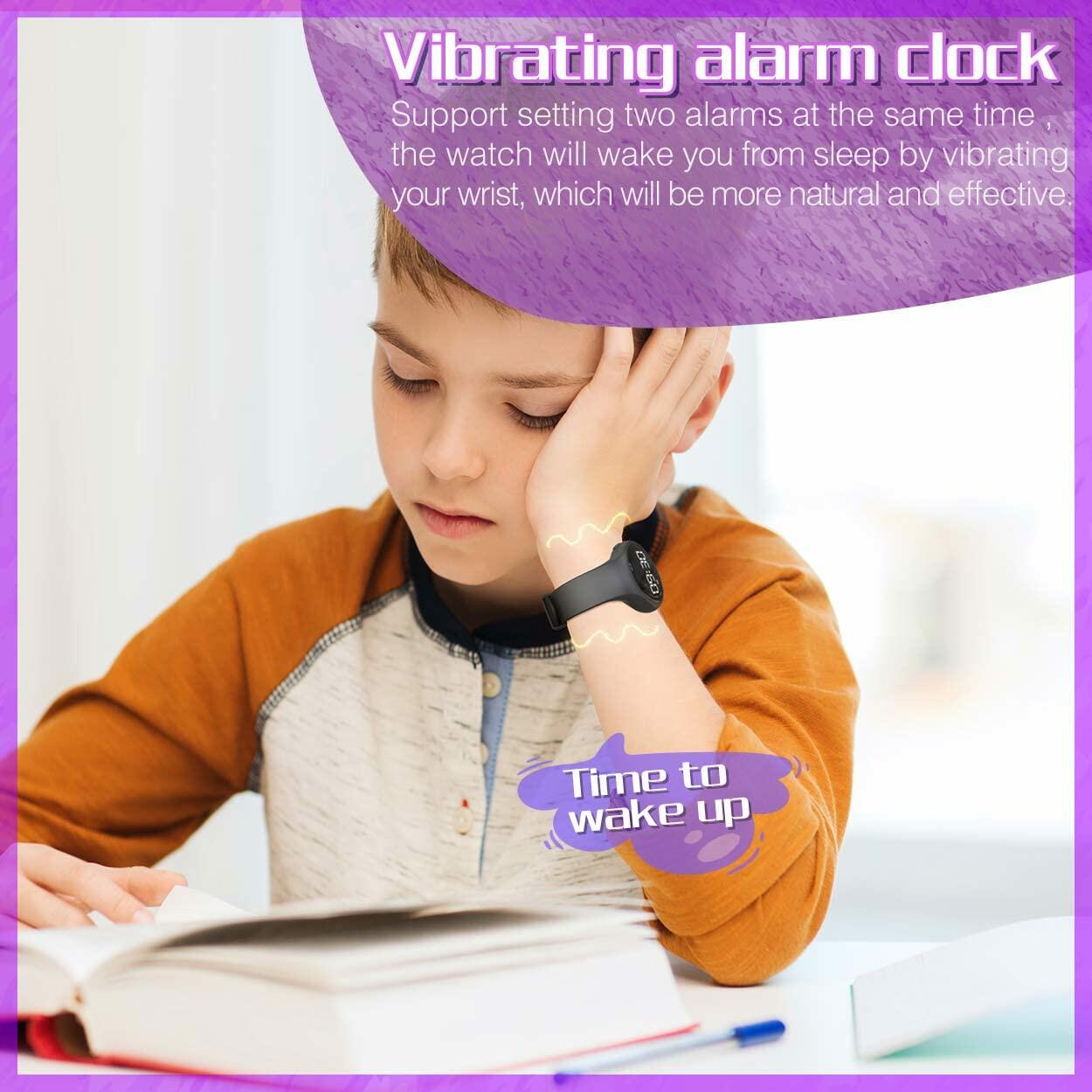 Konewos Kids Led Fitness Tracker Watch, Non-Bluetooth Digital Pedometer