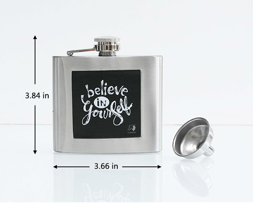 Lutong Stainless Steel Leakproof Hip Flask with Funnel – Pocket Gift Flask