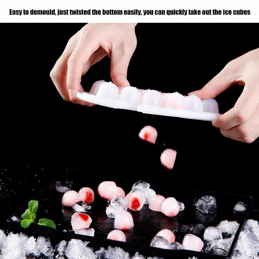 MOUMOUTEN Ice Ball Maker Silicone Sphere Tray w Lid Funnel for Whiskey