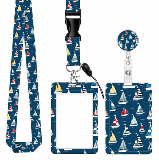 SUPKOALA ID Badge Holder Lanyard Retractable Reel Metal Clip