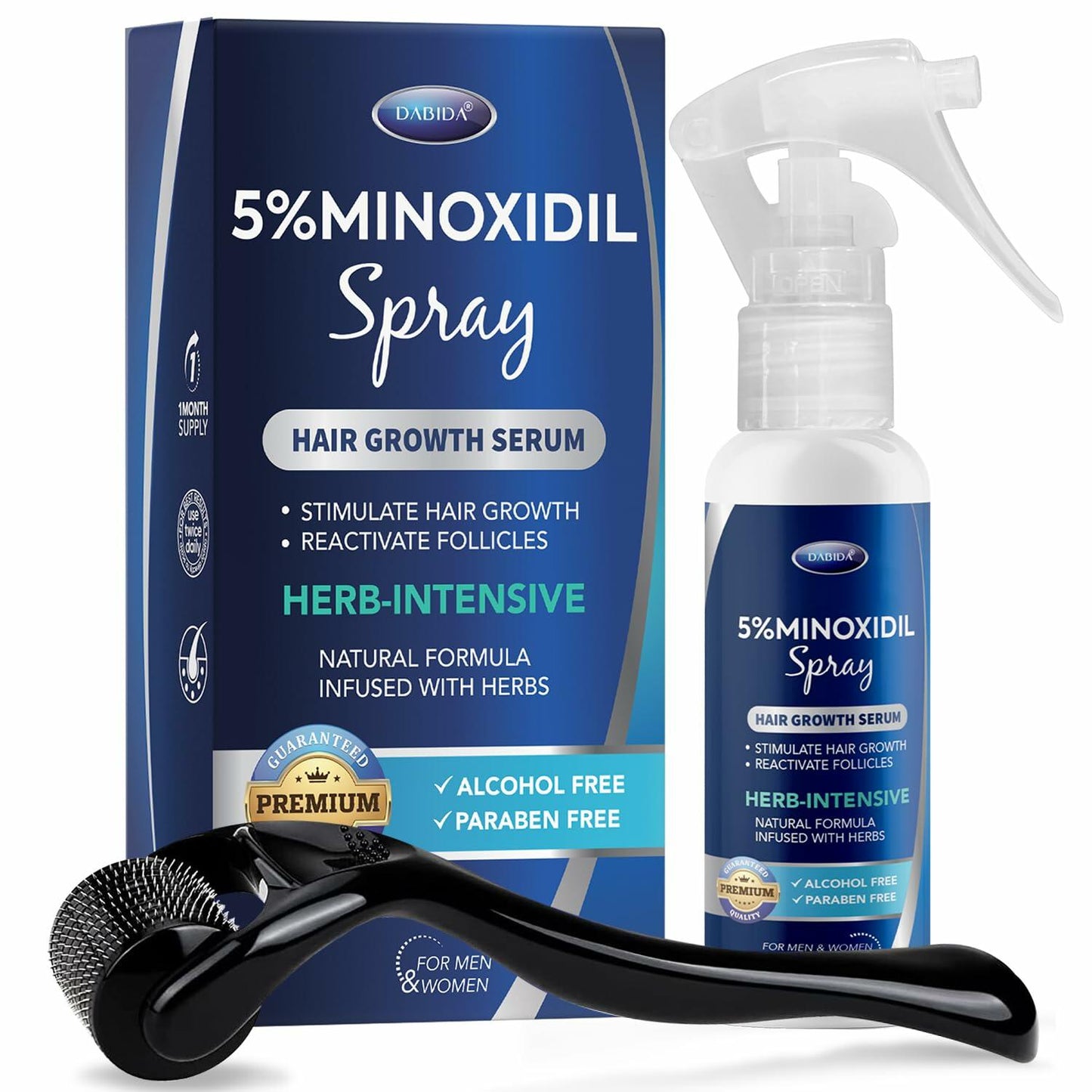 5% Minoxidil Hair & Beard Growth Spray – Men & Women