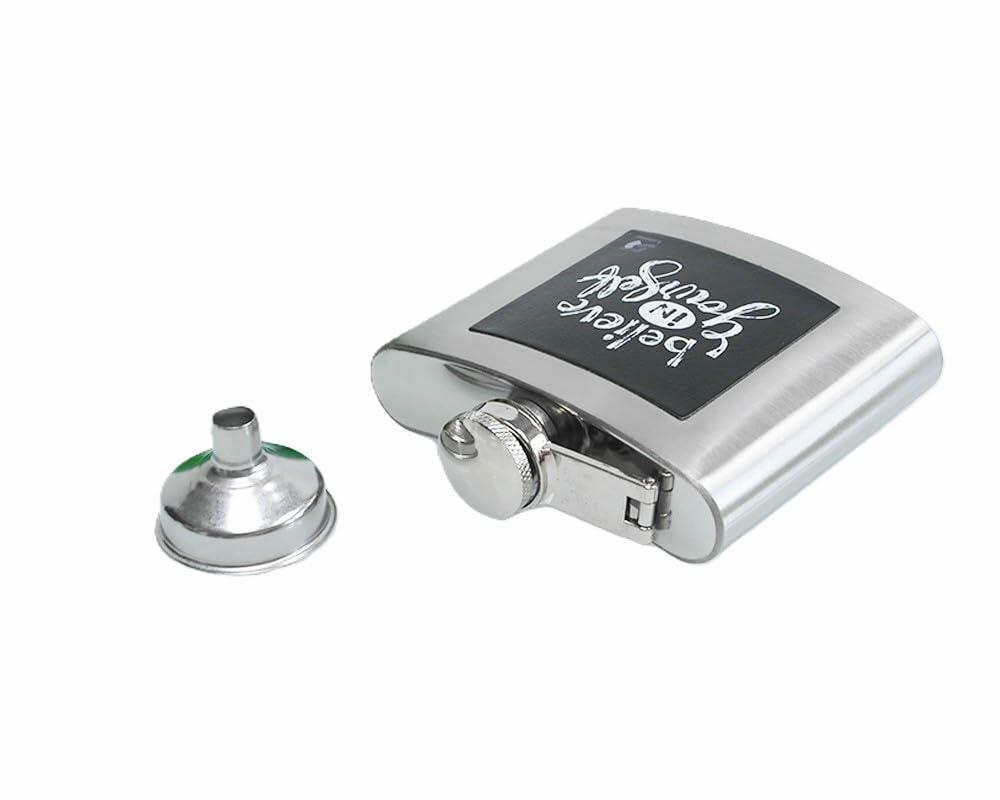 Lutong Stainless Steel Leakproof Hip Flask with Funnel – Pocket Gift Flask