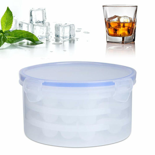 MOUMOUTEN Ice Ball Maker Silicone Sphere Tray w Lid Funnel for Whiskey