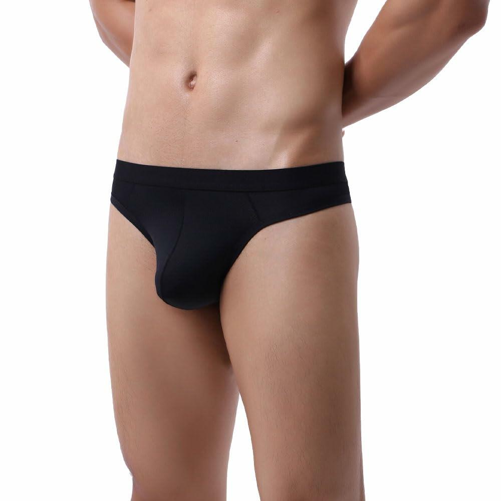Summer Code Men's Thong Underwear Elastic Micro Mesh Bikini Briefs