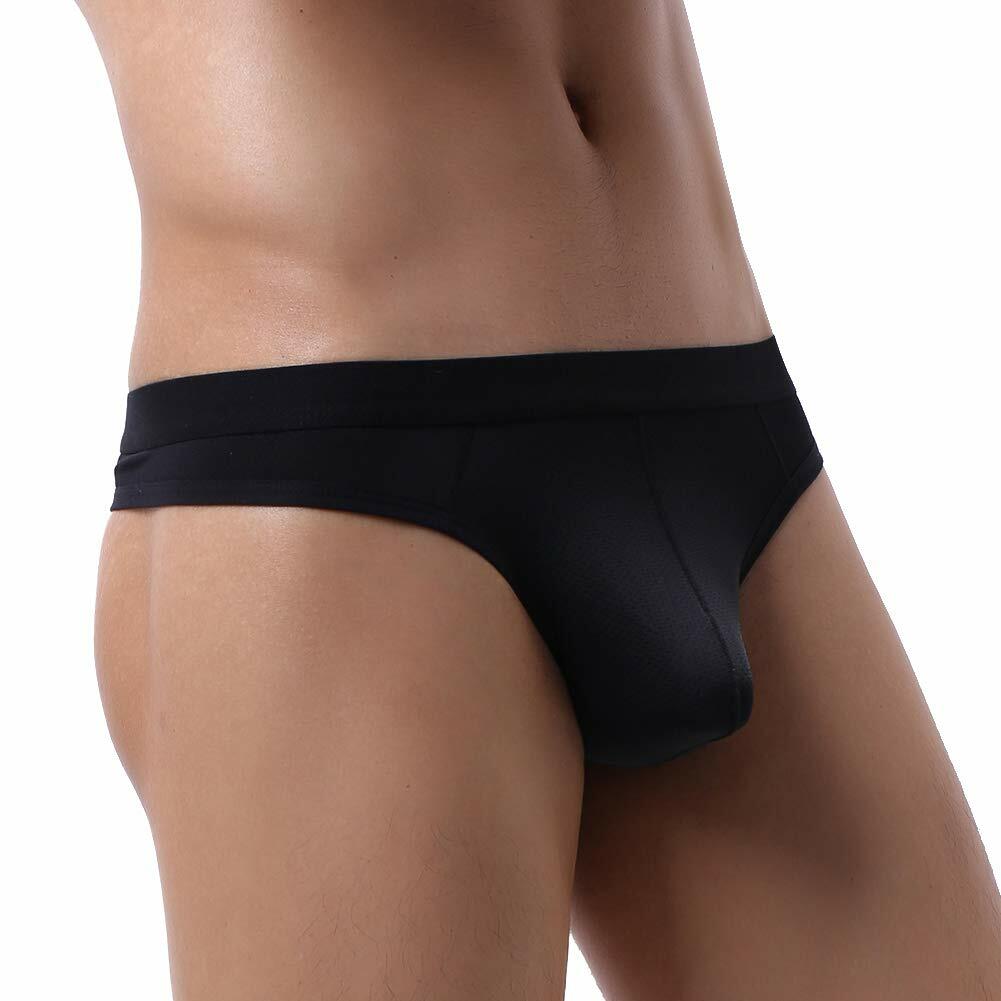 Summer Code Men's Thong Underwear Elastic Micro Mesh Bikini Briefs