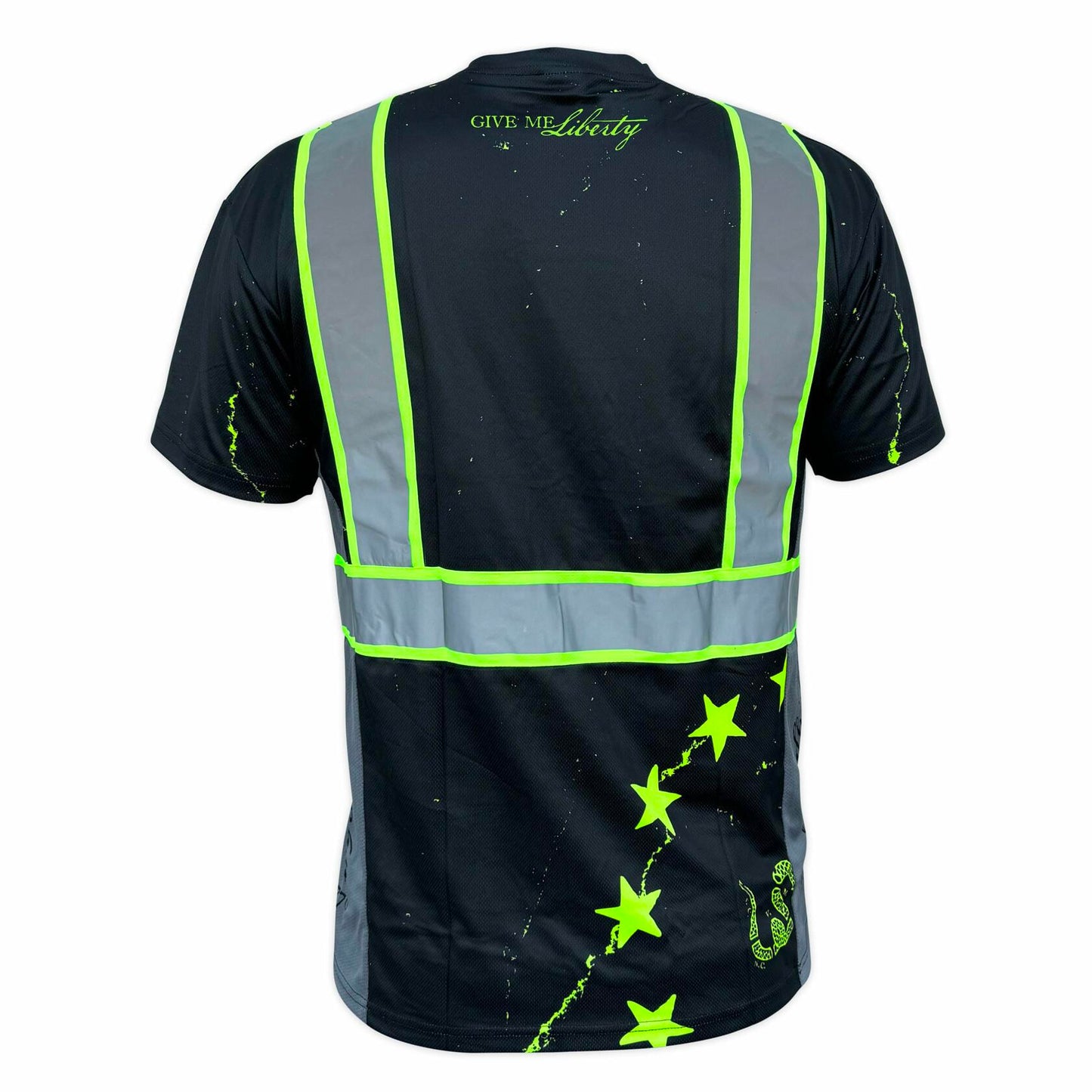 SafetyShirtz Men’s SS360 Stealth 1776 Betsy Ross Reflective UPF 40 Shirt M