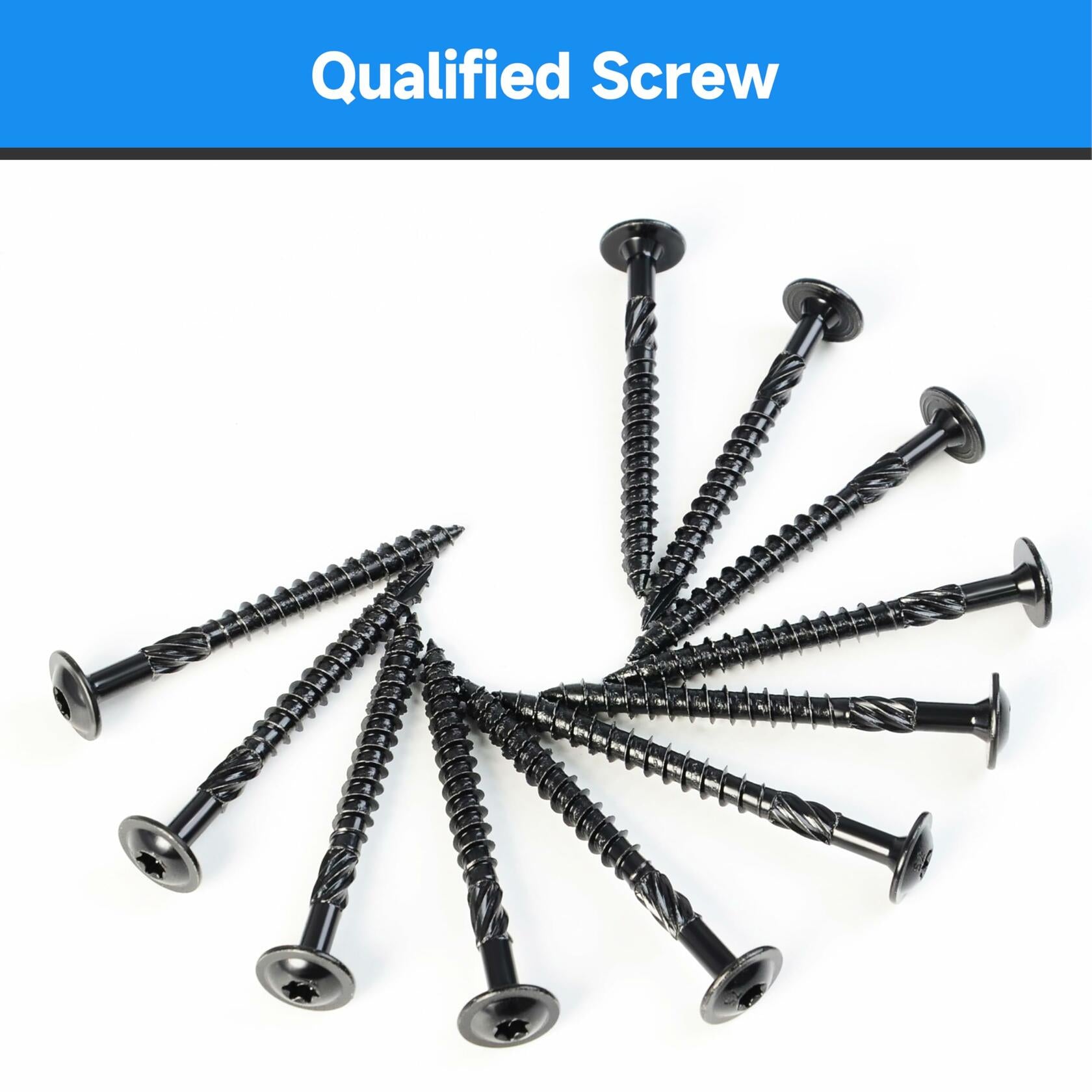 Marysino #14 x 4” Lag Screws 100PCS Heavy Duty Wood Screws Black Torx