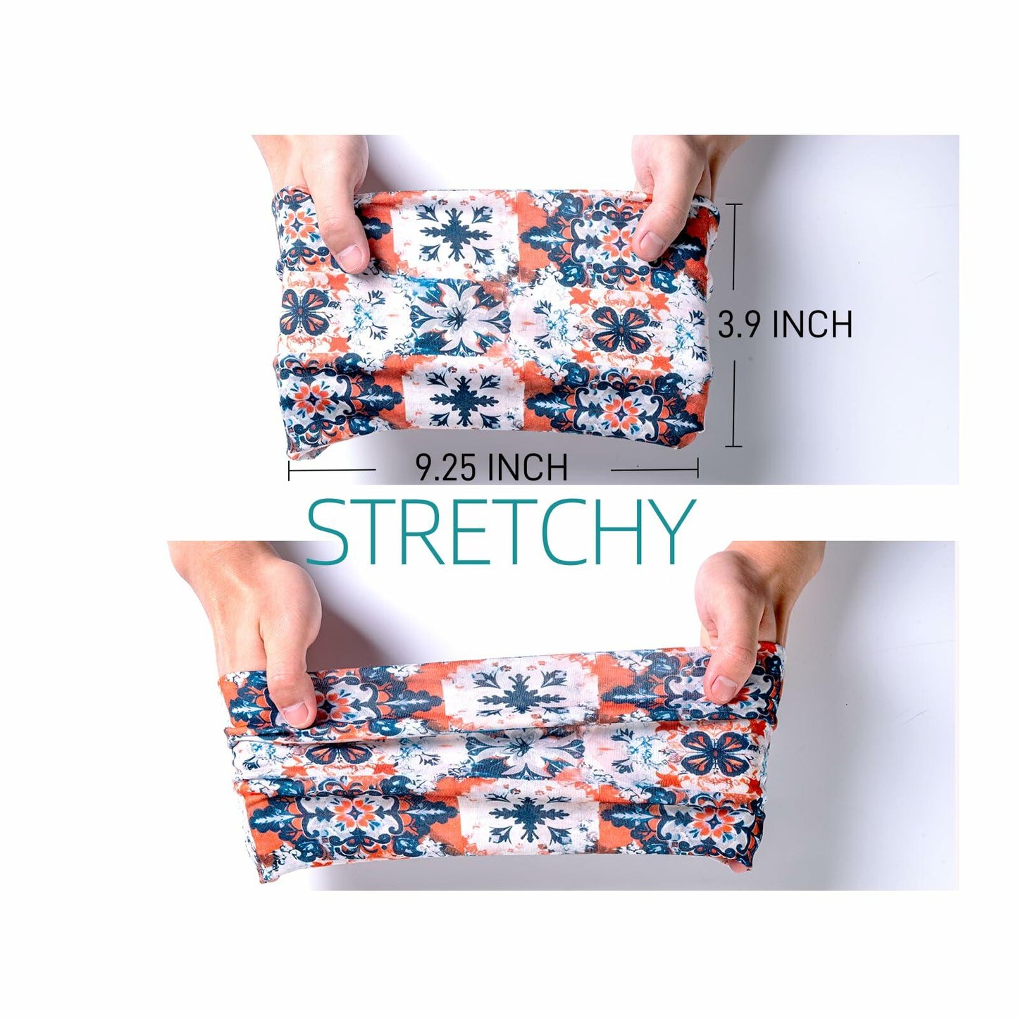 4-Pack Boho Knotted Wide Headbands for Women Yoga Workout African Head Wrap