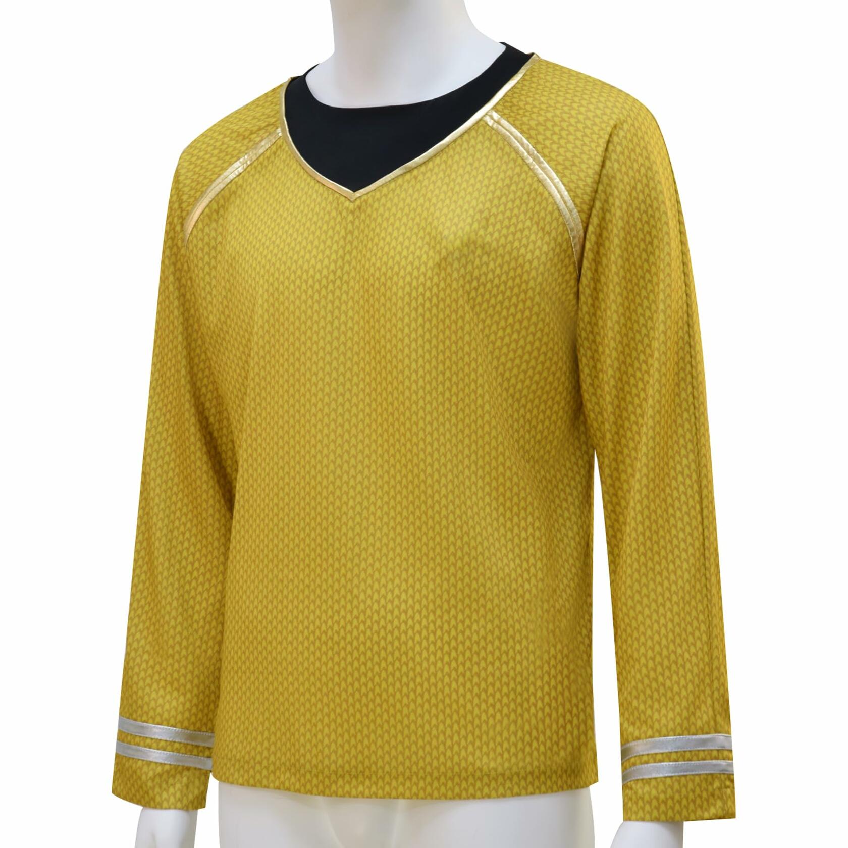 Aiweran Captain Kirk Costume Adult Men Yellow T-Shirt(S), Small