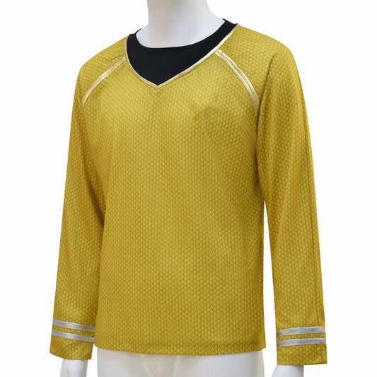 Aiweran Captain Kirk Costume Adult Men Yellow T-Shirt(S), Small