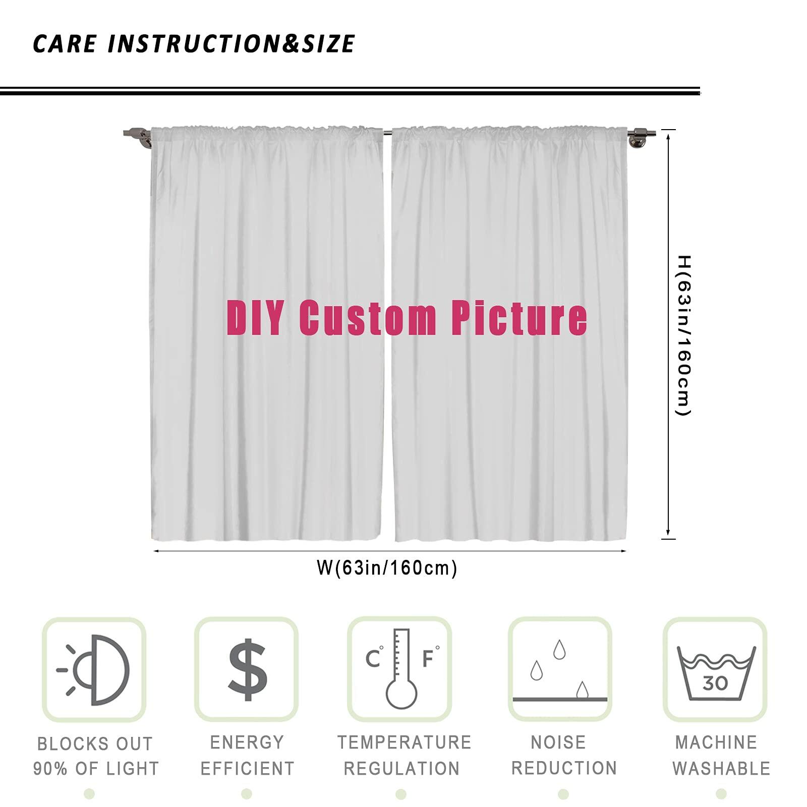 Baseball Blackout Curtains American Flag Thermal Rod Pocket 63x63in ✅