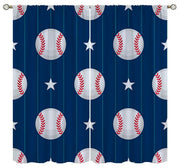 Baseball Blackout Curtains American Flag Thermal Rod Pocket 63x63in ✅