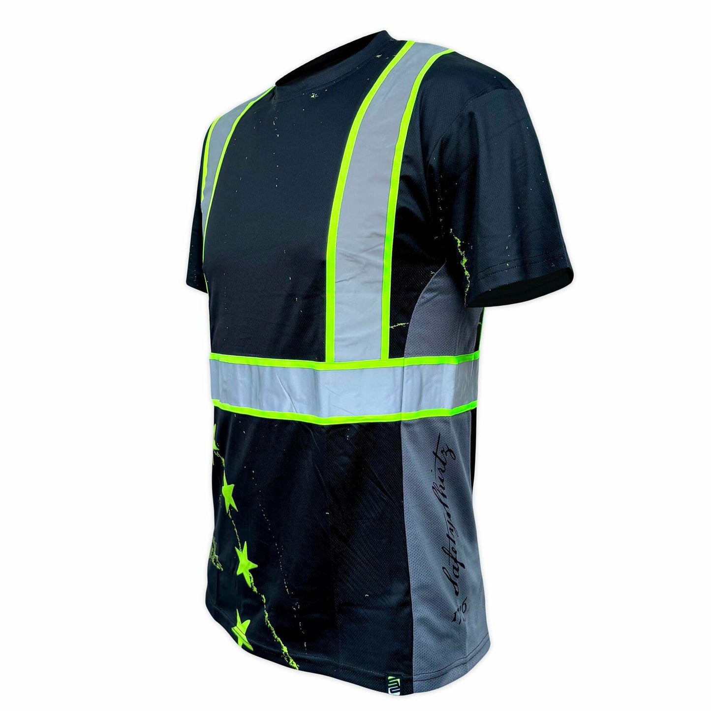 SafetyShirtz Men’s SS360 Stealth 1776 Betsy Ross Reflective UPF 40 Shirt M