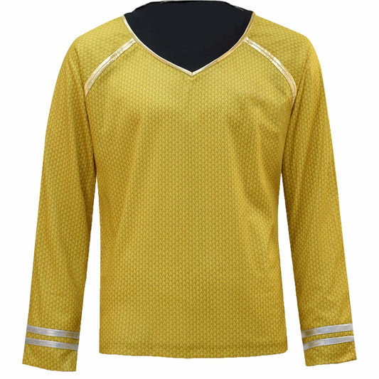 Aiweran Captain Kirk Costume Adult Men Yellow T-Shirt(S), Small