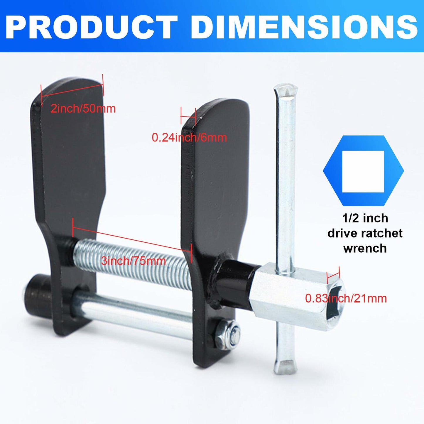 FullMayPro Brake Pad Spreader Caliper Piston Compression Tool for Cars