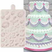 ICNYEKl Hemp Rope Fondant Mold Bohemian Tassel Silicone Cake Baking Decor