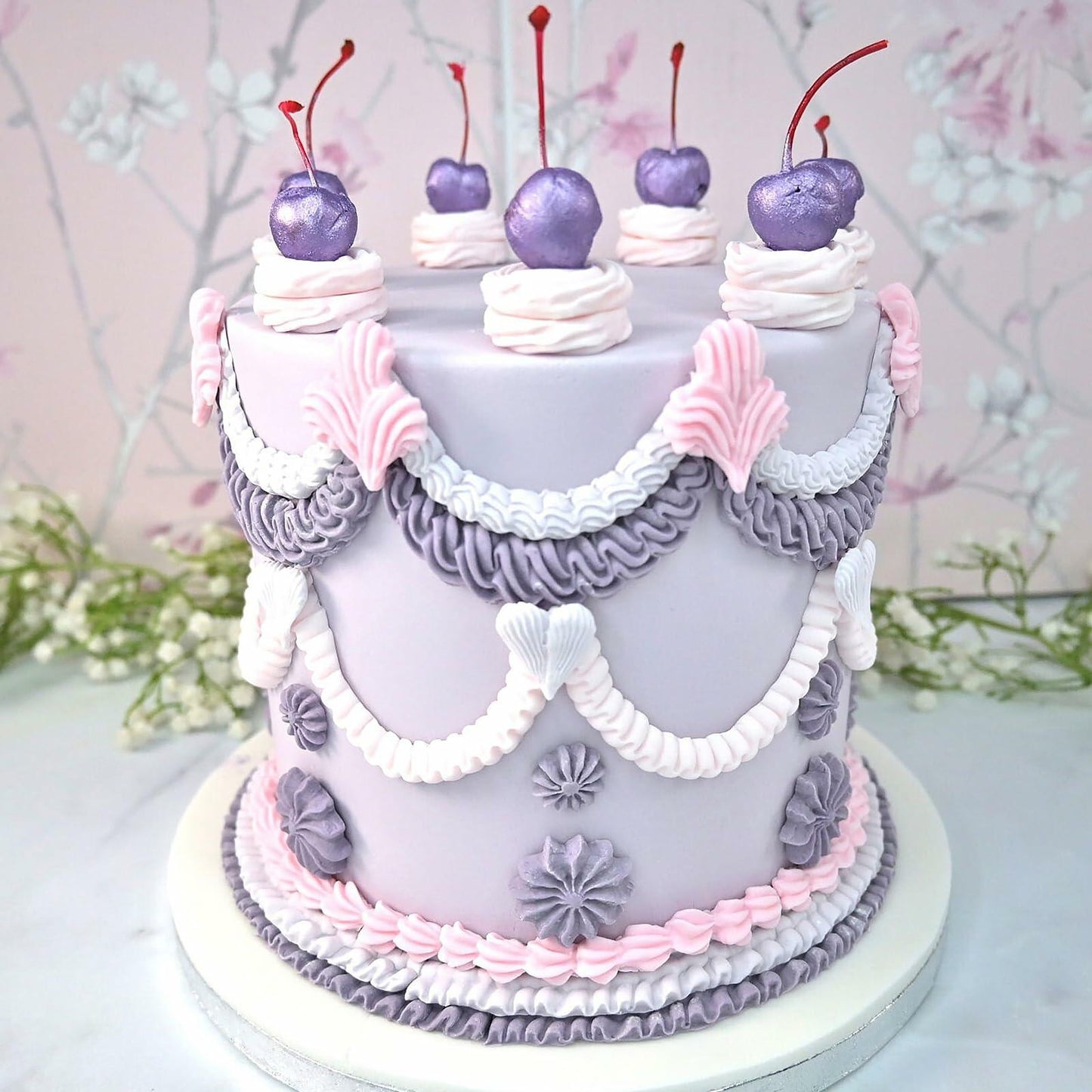 ICNYEKl Hemp Rope Fondant Mold Bohemian Tassel Silicone Cake Baking Decor