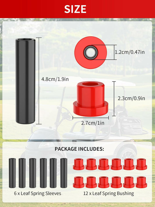 Golf Cart Leaf Spring Shackle Bushing Kit for EZGO TXT & Club Car DS