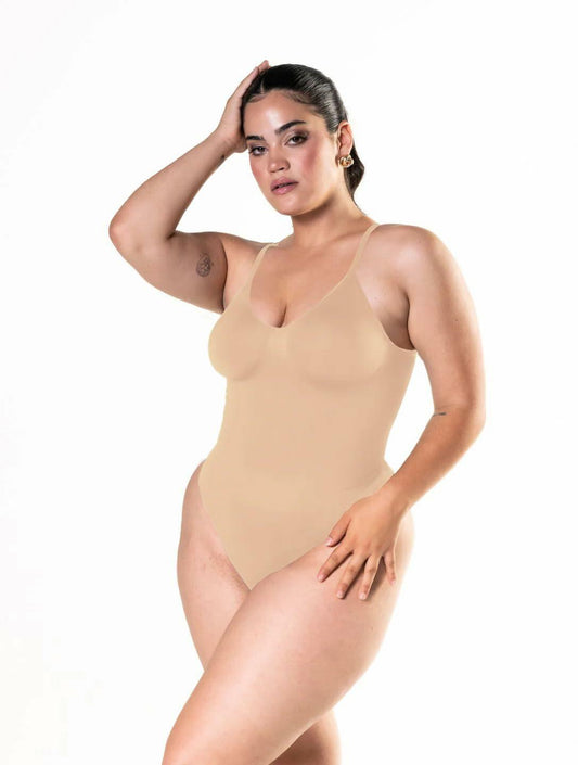 HeyShape Women’s Seamless Sleeveless Bodysuit Jumpsuit Nude XS Shapewear