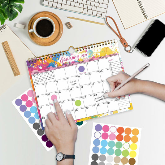 XISIDO 18-Month Wall Calendar 2025-2026 Starry Sky 11"x8.5" Julian Dates