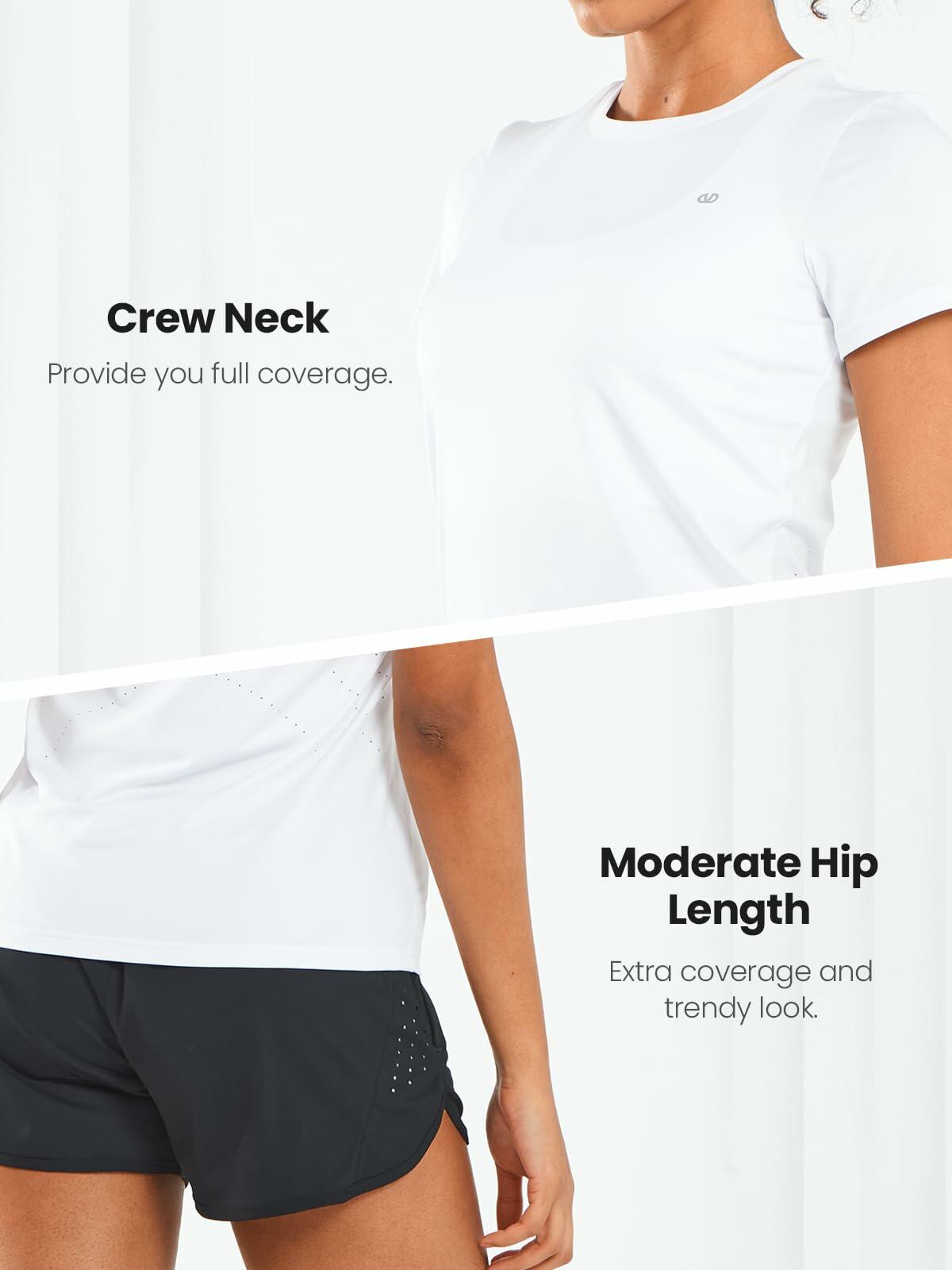 ALLZERO Feel Fit™ Women’s Workout Top Short Sleeve Athletic T-Shirt White 2XL