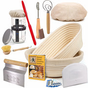 CRISS ELITE Sourdough Bread Baking Starter Kit 9" Banneton Proofing 2-Pack