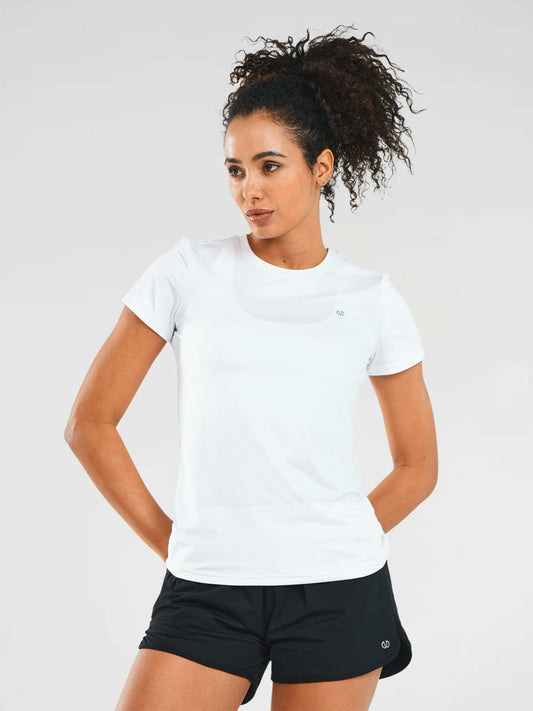 ALLZERO Feel Fit™ Women’s Workout Top Short Sleeve Athletic T-Shirt White 2XL