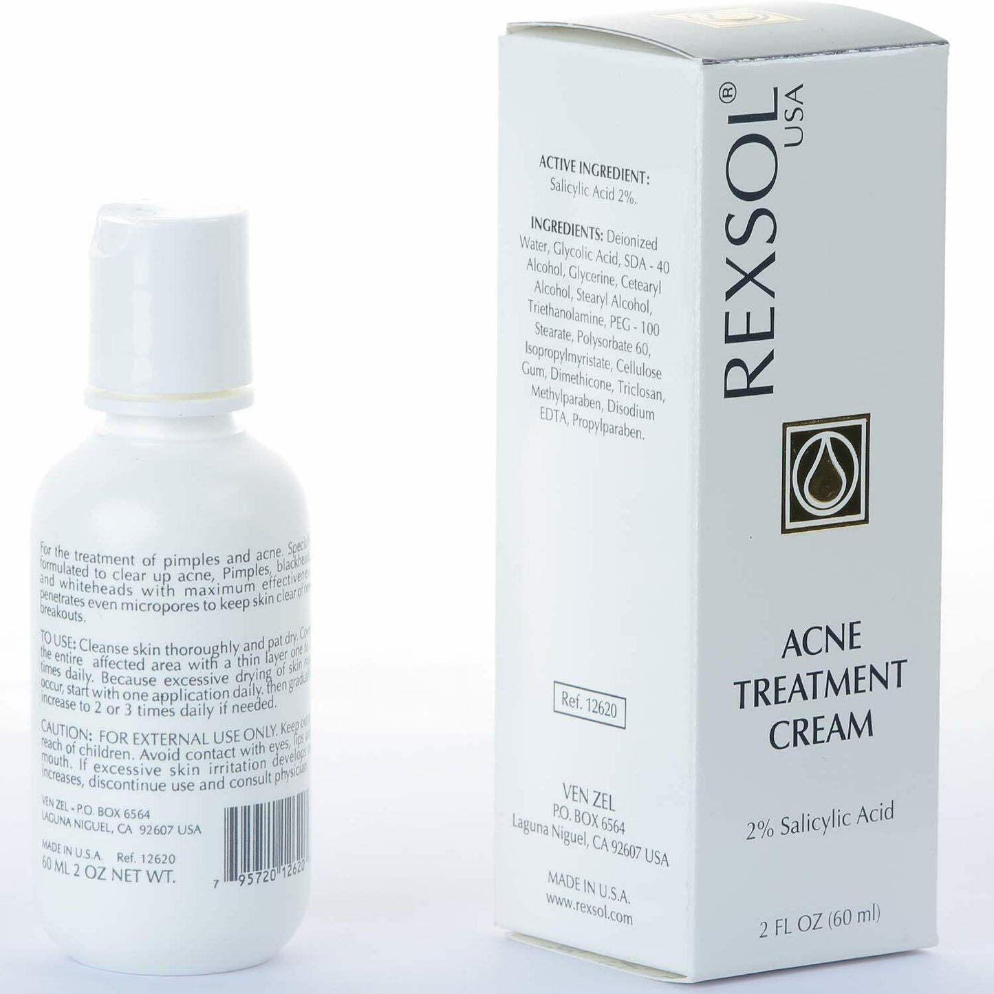 Rexsol Acne Treatment Cream 60ml | Salicylic Acid for Pimples & Blemishes