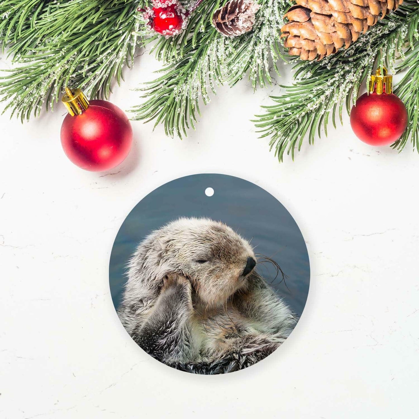 Sea Otter Christmas Ornament Animal Xmas Tree Hanging Decor Collectible Gift