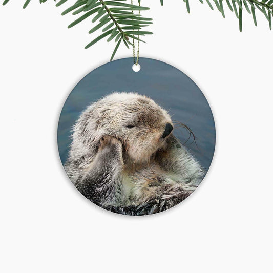 Sea Otter Christmas Ornament Animal Xmas Tree Hanging Decor Collectible Gift