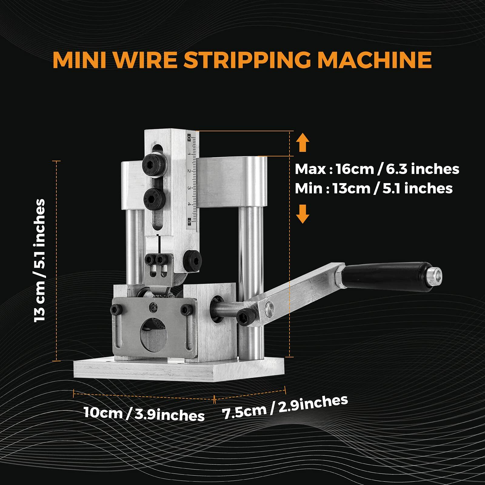 BEAMNOVA Mini Hand Crank Wire Stripper 2-20mm Manual Copper Stripping Tool