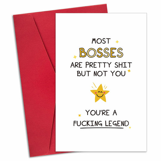 Ogeby Funny Boss Day Card for Him & Her | Appreciation & Humorous Gift