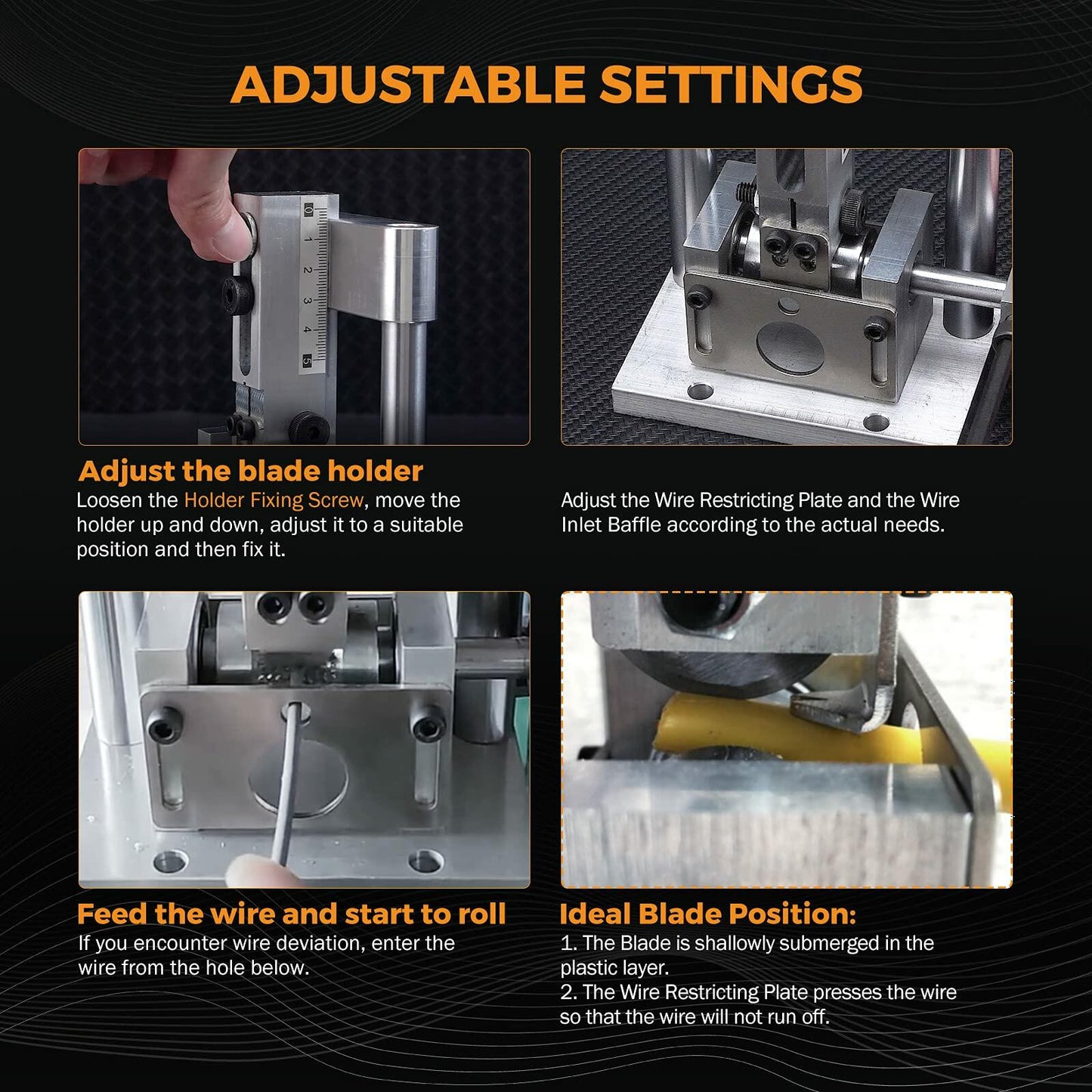 BEAMNOVA Mini Hand Crank Wire Stripper 2-20mm Manual Copper Stripping Tool