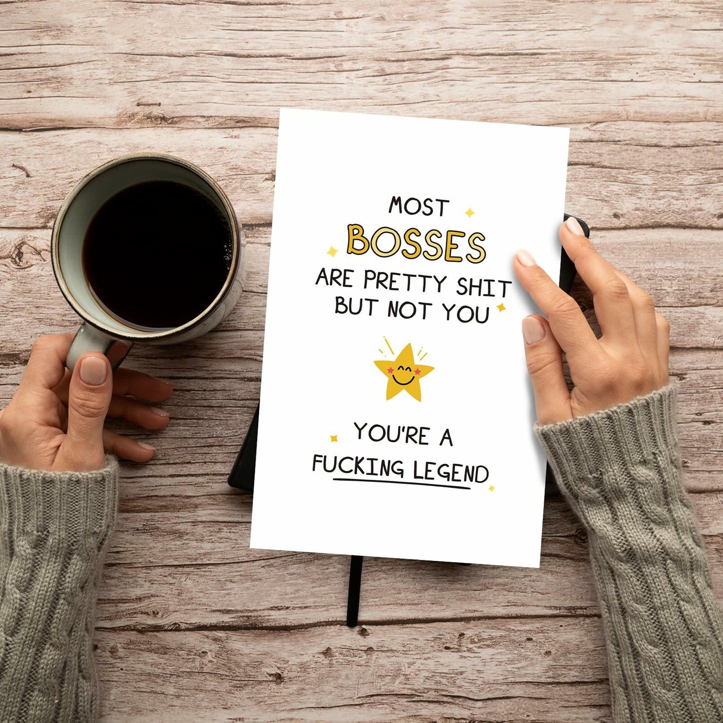 Ogeby Funny Boss Day Card for Him & Her | Appreciation & Humorous Gift