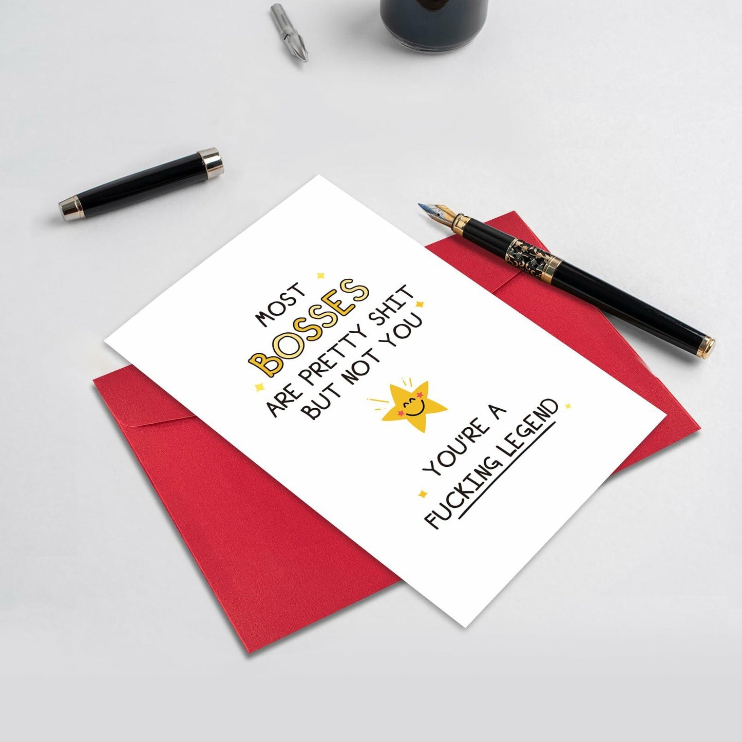 Ogeby Funny Boss Day Card for Him & Her | Appreciation & Humorous Gift