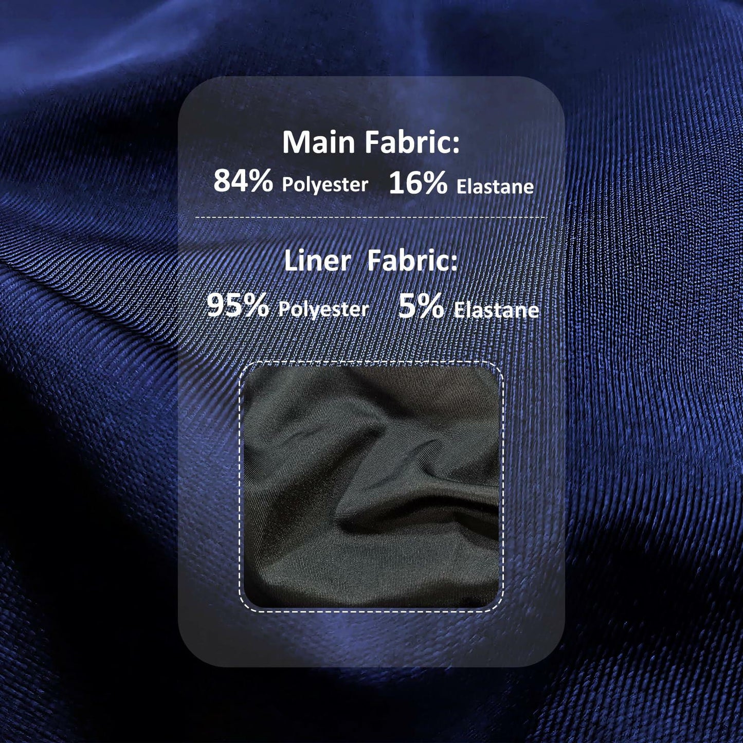 Cagola Women’s High Waist Swim Shorts 5" Inseam Quick-Dry Navy Blue L