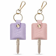 KARENSKEYS Leather Car Key Cover 2pcs Key Sleeve Loop Replacement