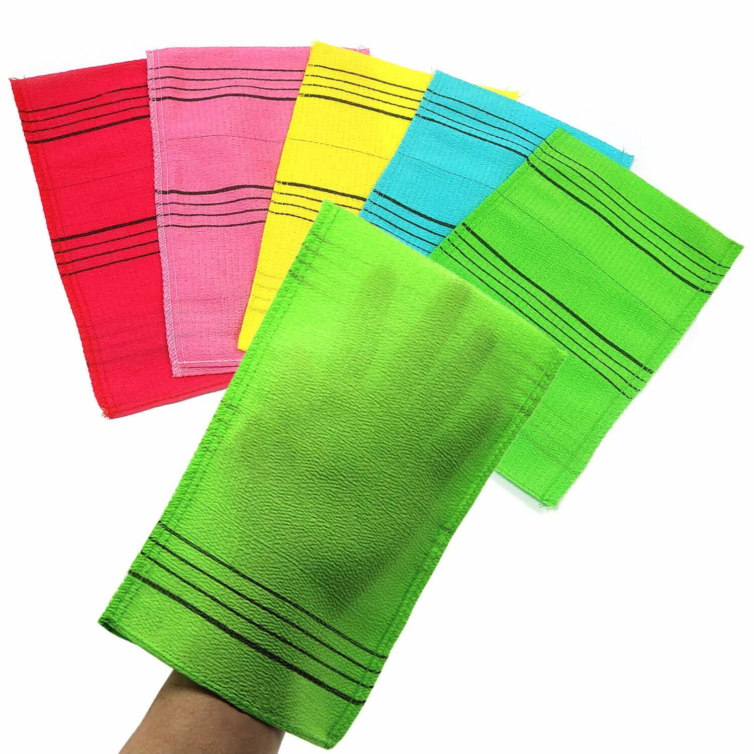 NEPURE Korean Exfoliating Mitt Large Back & Body Washcloth 5 Colors, 10pcs