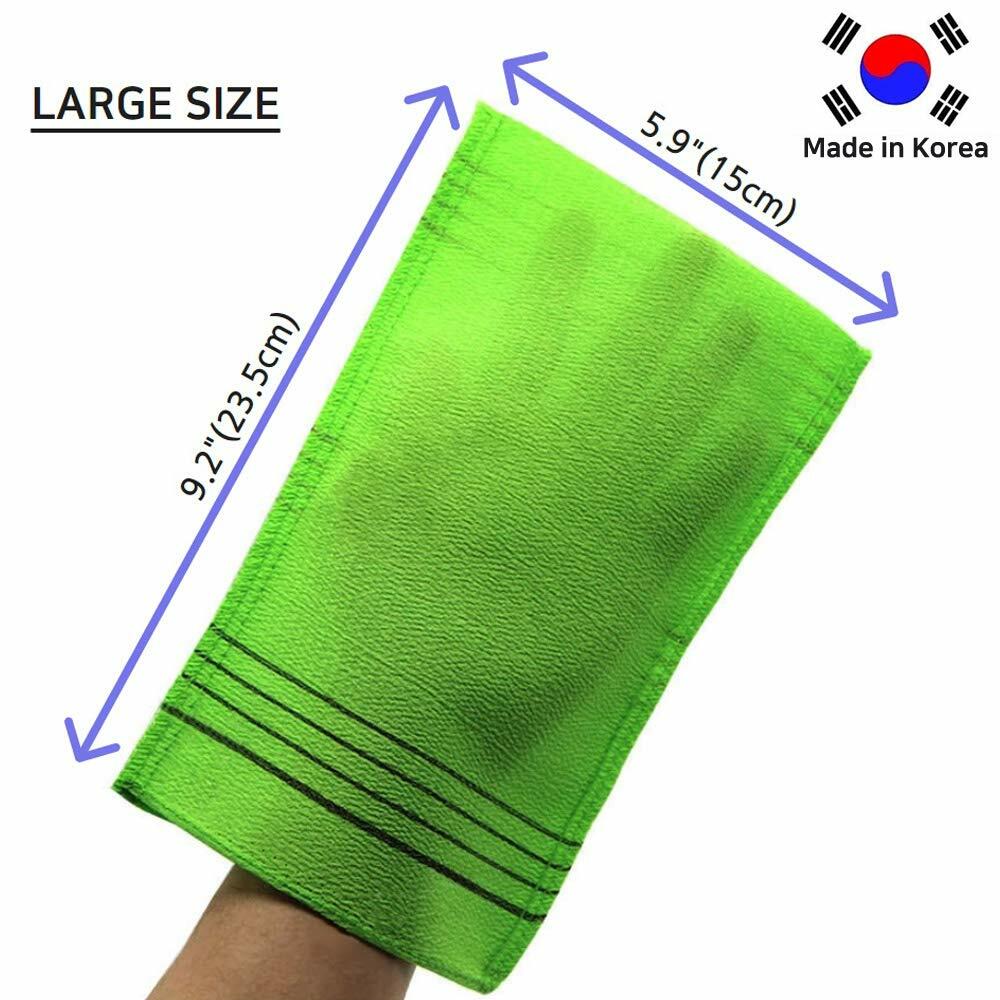 NEPURE Korean Exfoliating Mitt Large Back & Body Washcloth 5 Colors, 10pcs