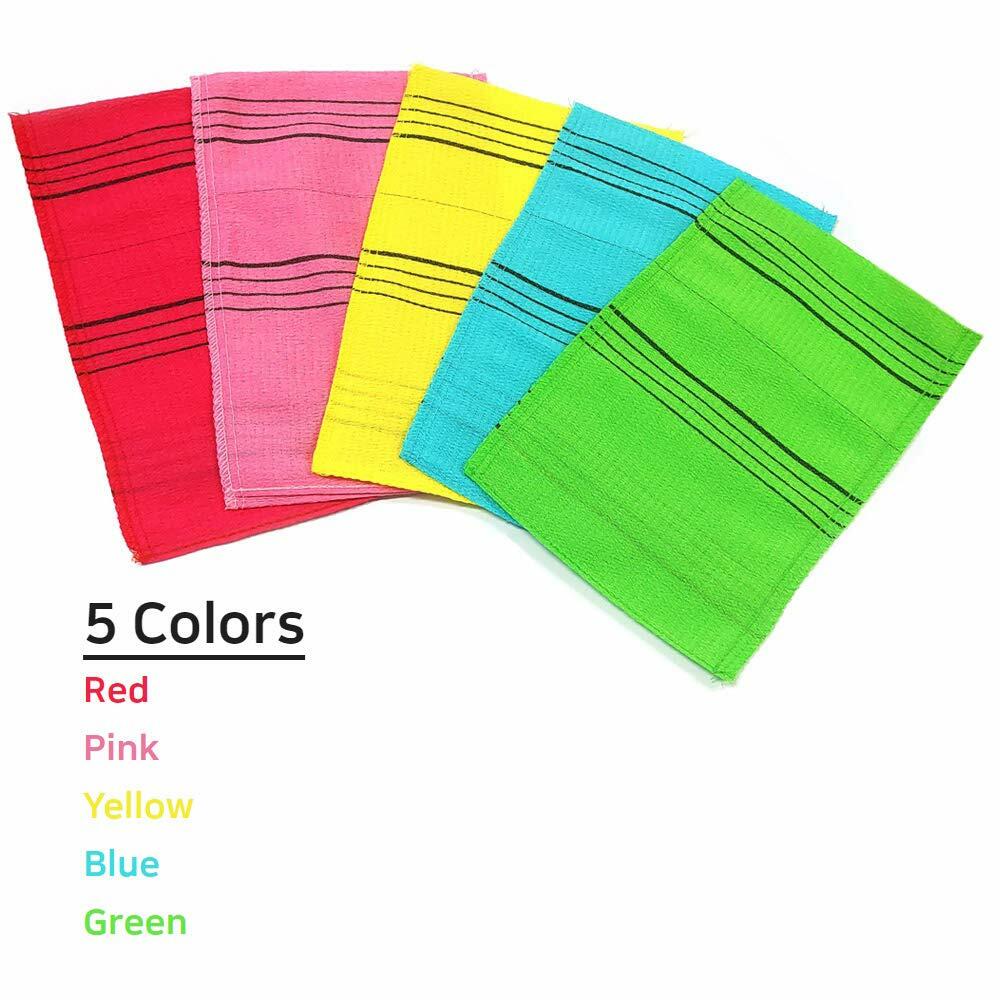 NEPURE Korean Exfoliating Mitt Large Back & Body Washcloth 5 Colors, 10pcs