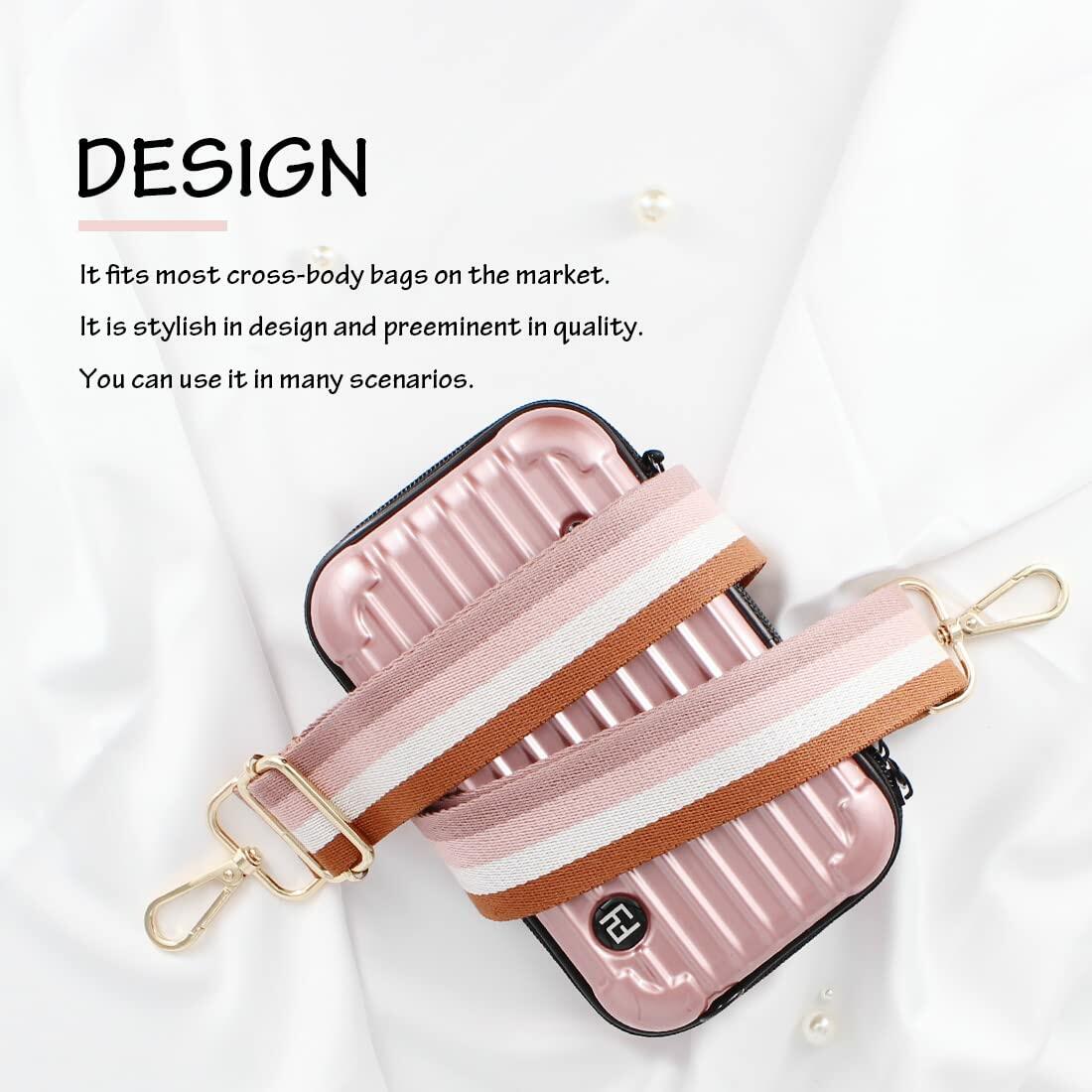 Youteer Adjustable Handbag Strap Wide Replacement Shoulder Crossbody Pink