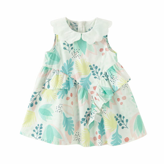 DAVE & BELLA Toddler Girls Boho Dress Sleeveless Floral Summer Sundress