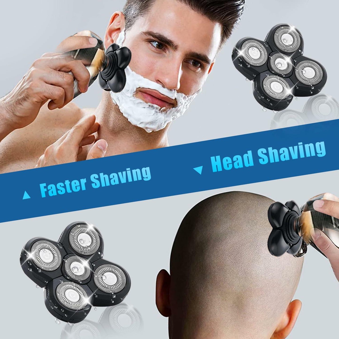 4 Pack Replacement Shaver Blades for Freedom Head Electric Razor Shaver