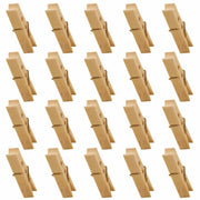 Mini Wooden Clothespins 20PCS Bamboo Clothes Pins Spring Clips Windproof