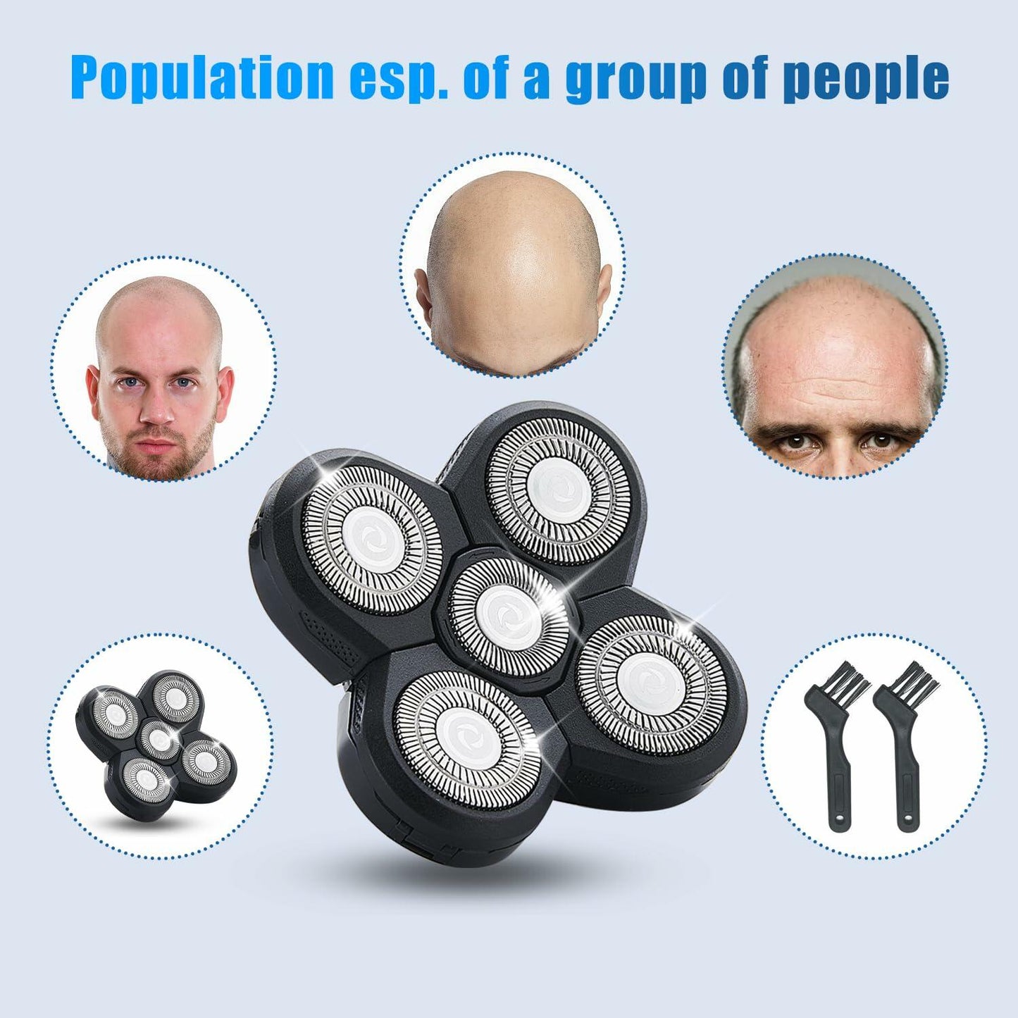 4 Pack Replacement Shaver Blades for Freedom Head Electric Razor Shaver