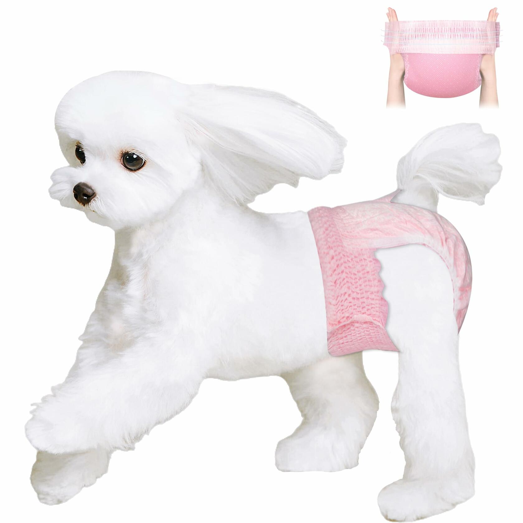 Ambreview Female Dog Diapers 10pcs Medium Pull-Up Leak Proof Absorbent